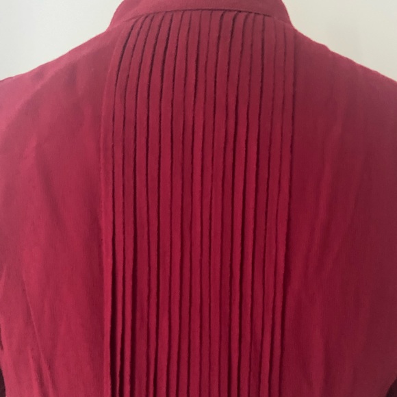 NWT Old Navy cute blouson rich red mini dress w/pleating and fully lined. - Picture 5 of 8